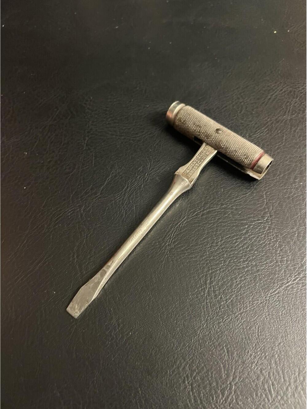 Vintage Crescent Tool Co T-Handle Folding Flathead Screwdriver Hammer Flat Head